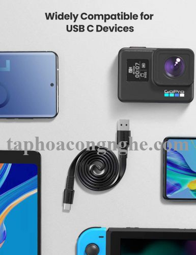 Ugreen 10971 0.5M màu đen usb type c 2.0 cáp sạc và truyền dữ liệu từ máy tính ra điện thoại US332 30010971